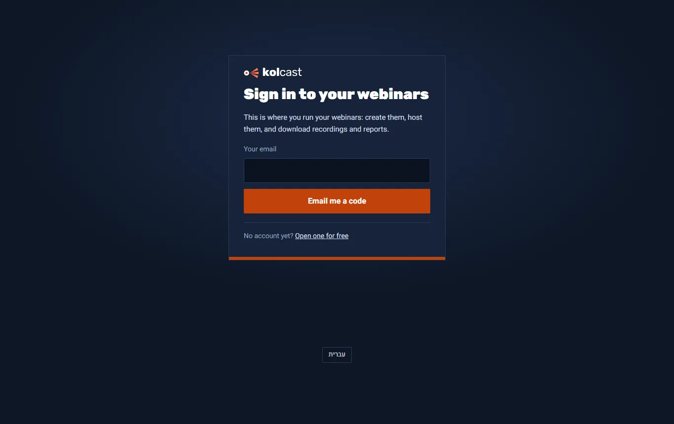 Signing in